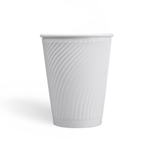 12onzas Tazas de café en relieve con revestimiento de PE