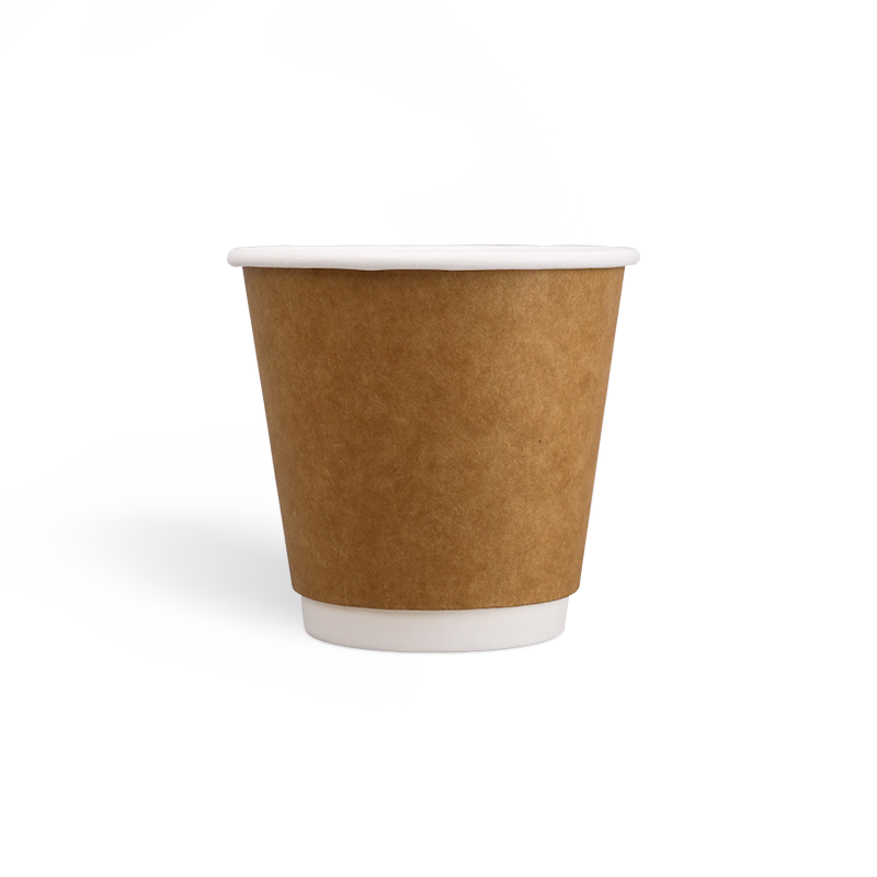 10onzas Tazas de café Kraft de doble pared con revestimiento de PE