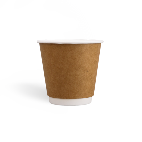 10onzas Tazas de café Kraft de doble pared con revestimiento de PE