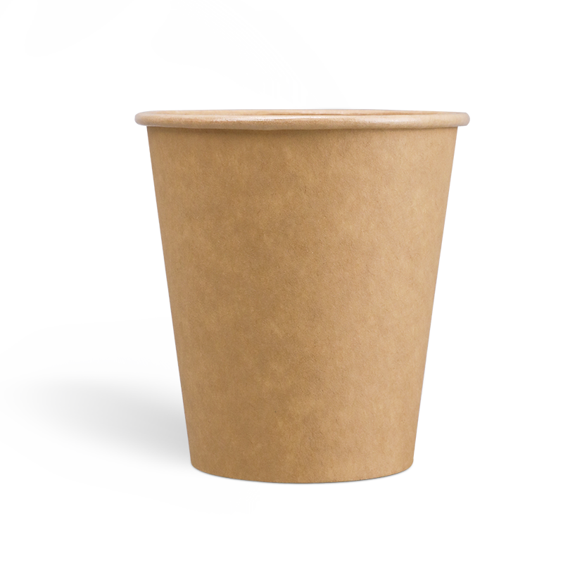 10onzas Tazas de café Kraft de pared simple con revestimiento de PE
