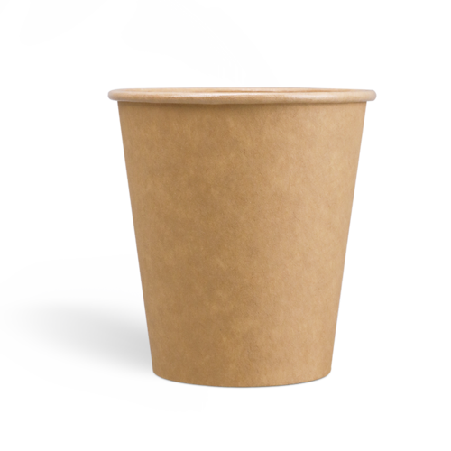 10onzas Tazas de café Kraft de pared simple con revestimiento de PE