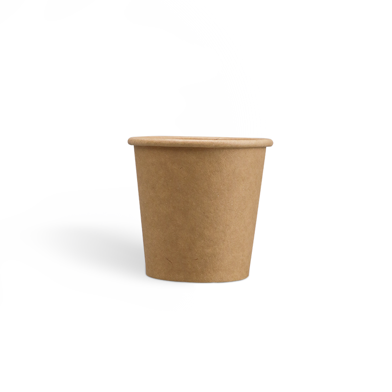 4onzas Tazas de café Kraft de pared simple con revestimiento de PE