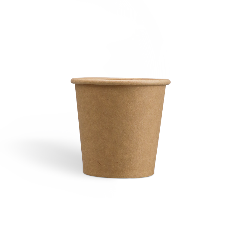 6onzas Tazas de café Kraft de pared simple con revestimiento de PE