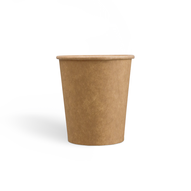 7onzas Tazas de café Kraft de pared simple con revestimiento de PE