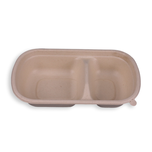 Recipientes biodegradables de 2 compartimentos de bagazo de la caña de azúcar de 750 ml