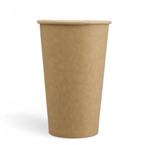 22onzas Tazas de café Kraft de pared simple con revestimiento de PE